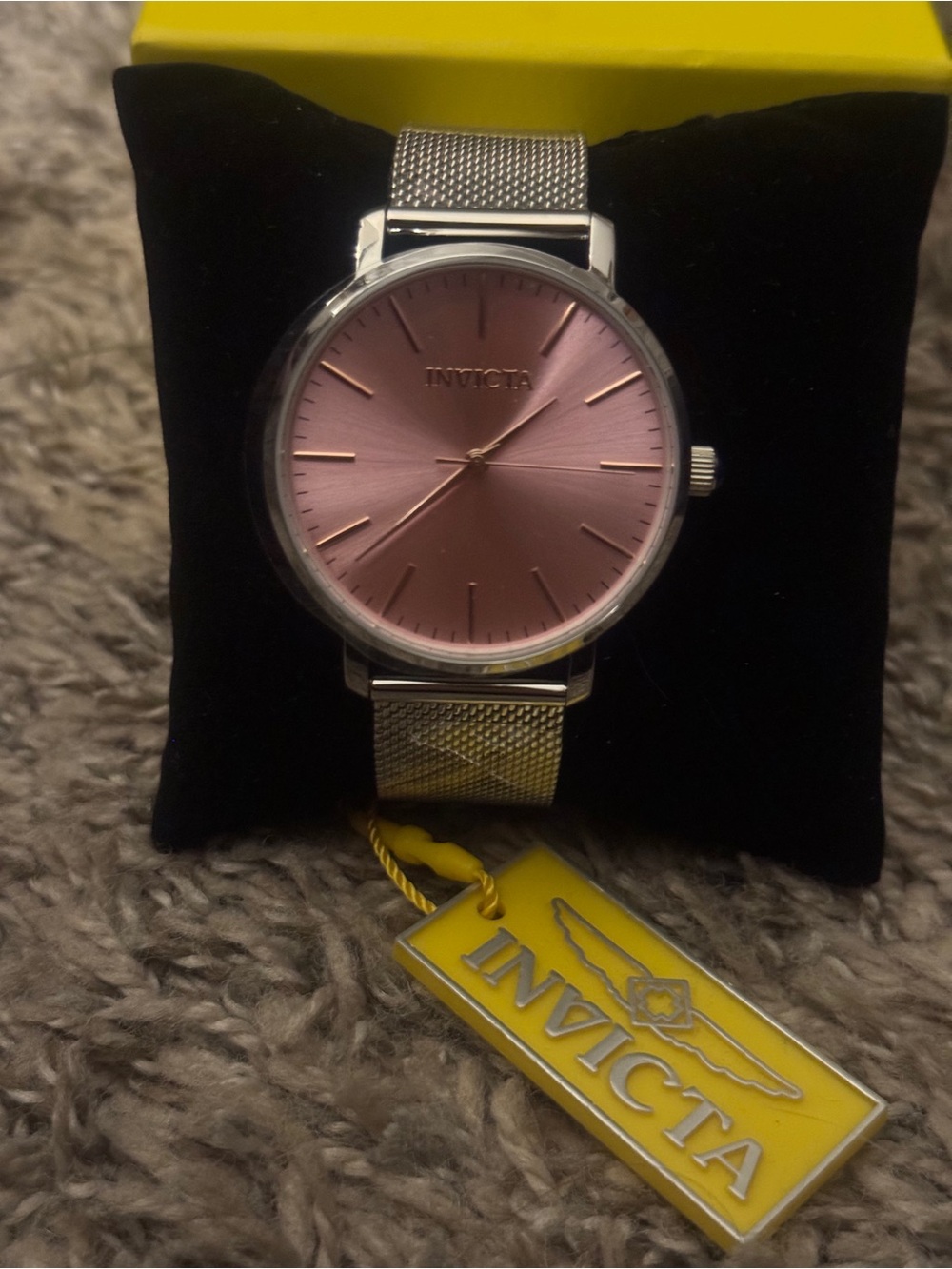 Invicta Womens Silver Mesh Watch with Rose Gold Dial - Picture 6 of 11